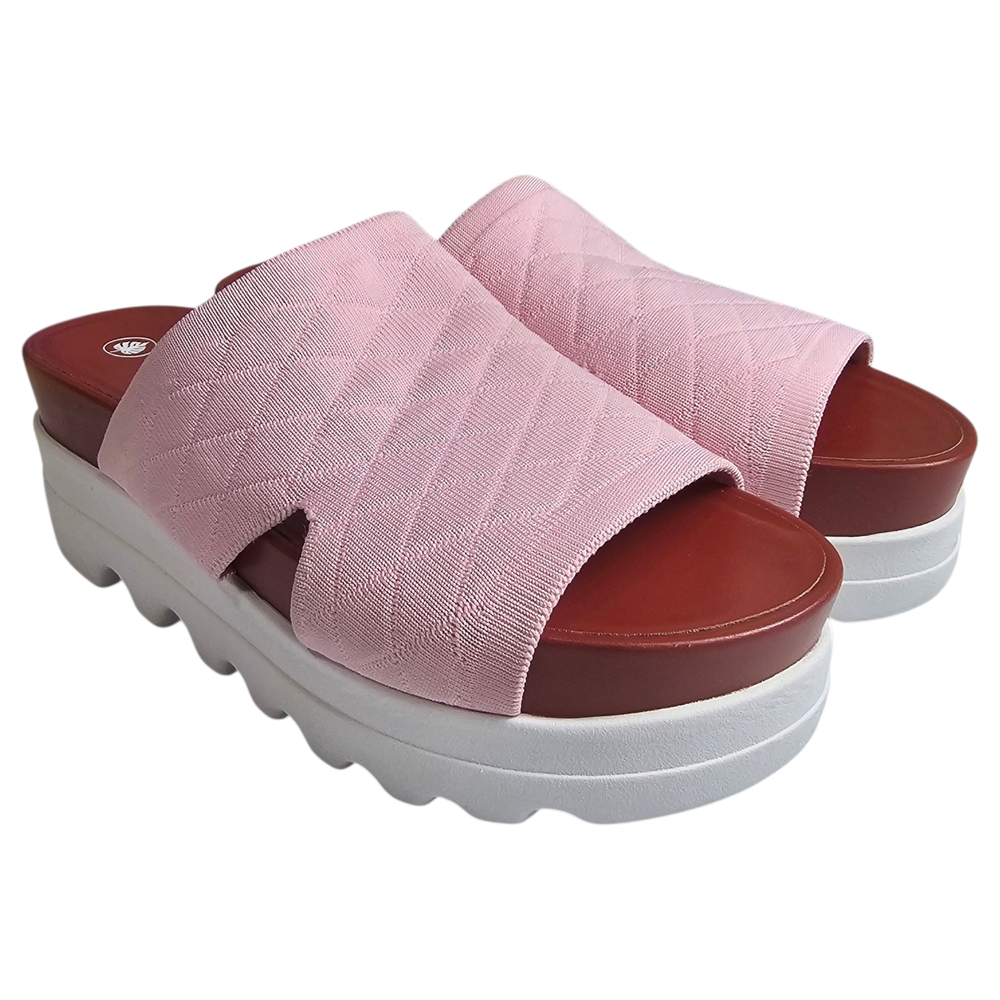 Nurture Roam Y2K Baby Pink Red White Platform Sandals Cutout Strap Size 7 No Tag